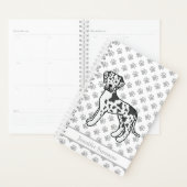 Harlequin Great Dane Niedlich Cartoon Dog & Text Planer (Anzeige)