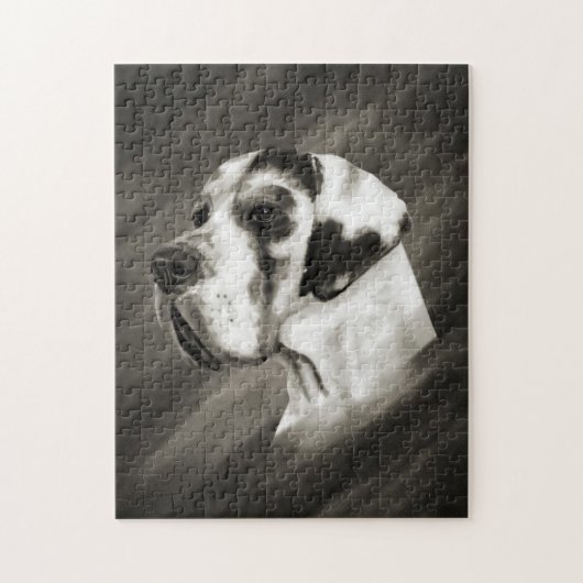Harlequin Great Dane Portrait Puzzle (Vertikal)