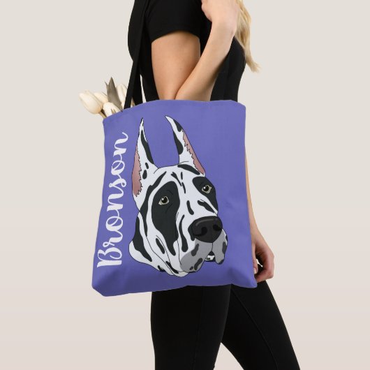 Harlequin Great Dane Tasche (Von Nahem)