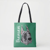 Harlequin Great Dane Tasche (Vorderseite)