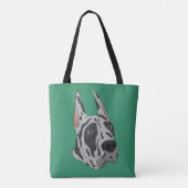 Harlequin Great Dane Tasche (Rückseite)