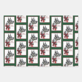 Harlequin Great Dane Weihnachten Geschenkpapier Set (Vorderseite 3)