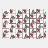 Harlequin Great Dane Weihnachten Geschenkpapier Set (Vorderseite 2)