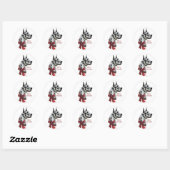 Harlequin Great Dane Weihnachtsgeschenk Runder Aufkleber (Blatt)