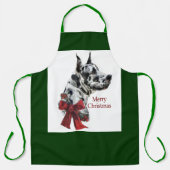 Harlequin Great Dane Weihnachtsgeschenk Schürze (Vorderseite)