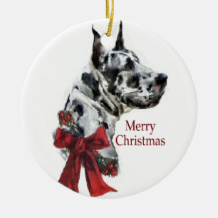 Harlequin Great Dane Weihnachtsgeschenke Ornament