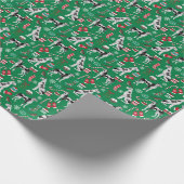 Harlequin Großer Dane Weihnachtshund Geschenkpapier (Ecke)