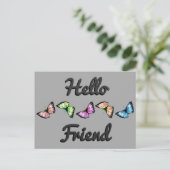 "Harlequin" (Hallo Freund) Postkarte (Stehend Vorderseite)