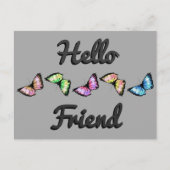 "Harlequin" (Hallo Freund) Postkarte (Vorderseite)