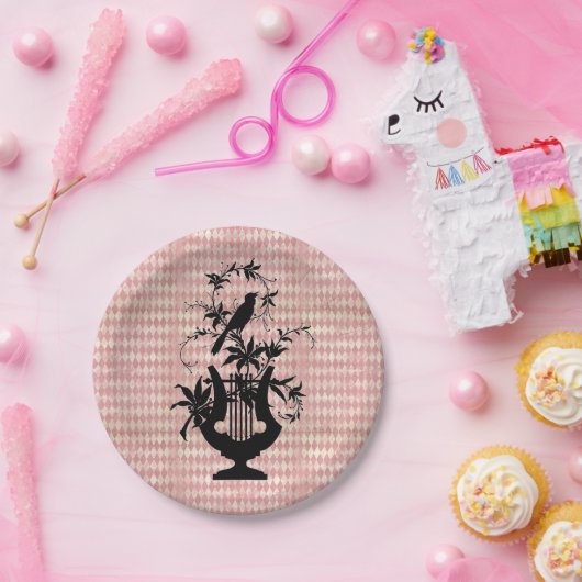 Harlequin Harp Bird Silhouette Paper Teller (Party)