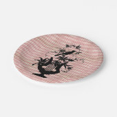 Harlequin Harp Bird Silhouette Paper Teller (Schrägansicht)