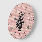 Harlequin Harp Bird Silhouette Wall Clock Große Wanduhr (Winkel)