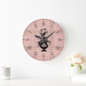 Harlequin Harp Bird Silhouette Wall Clock Große Wanduhr (Zuhause)