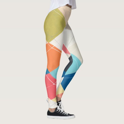 Harlequin Hopscotch - Muster der Raute Leggings (Rechts)