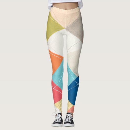 Harlequin Hopscotch - Muster der Raute Leggings (Vorderseite)