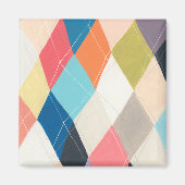 Harlequin Hopscotch - Muster der Raute Magnet (Vorne)