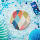 Harlequin Hopscotch - Muster der Raute Pappteller (Party)