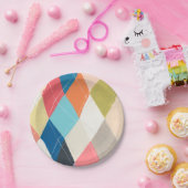 Harlequin Hopscotch - Muster der Raute Pappteller (Party)