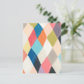 Harlequin Hopscotch - Muster der Raute Postkarte (Stehend Vorderseite)