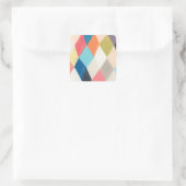 Harlequin Hopscotch - Muster der Raute Quadratischer Aufkleber (Tasche)