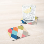 Harlequin Hopscotch - Muster der Raute Rechteckiger Pappuntersetzer (Vor Ort)