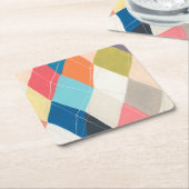 Harlequin Hopscotch - Muster der Raute Rechteckiger Pappuntersetzer (angewinkelt)