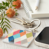 Harlequin Hopscotch - Muster der Raute Schlüsselanhänger (Vorderseite rechts)