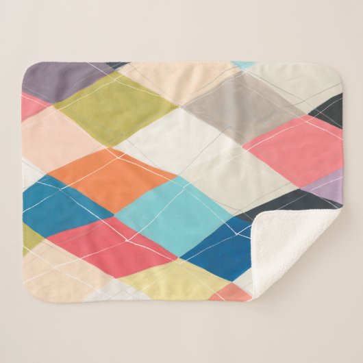 Harlequin Hopscotch - Muster der Raute Sherpadecke (Vorderseite (Horizontal))