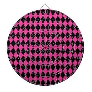 Harlequin Hot Pink und Black Dartscheibe