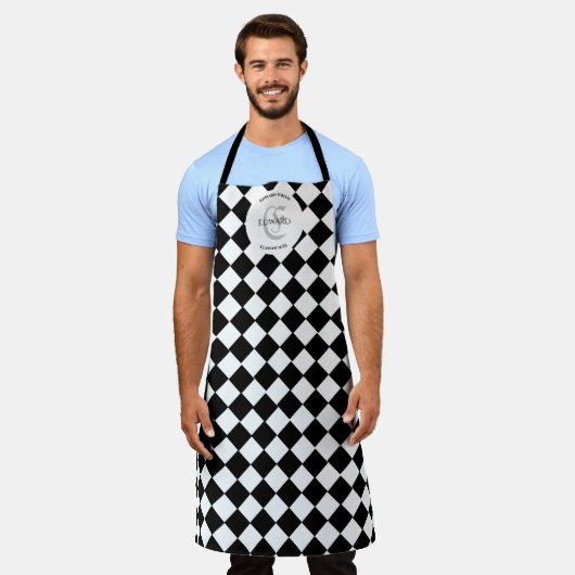 Harlequin & Individuelle Name Schürze (Getragen)
