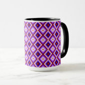 Harlequin Jester Clown Diamond Pattern Tasse (VorderseiteRechts)
