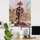 Harlequin Jester Poster (Heimbüro)