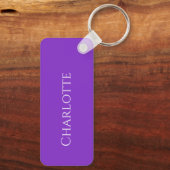 Harlequin Jester Purple Checkered Pattern Schlüsselanhänger (Rückseite)