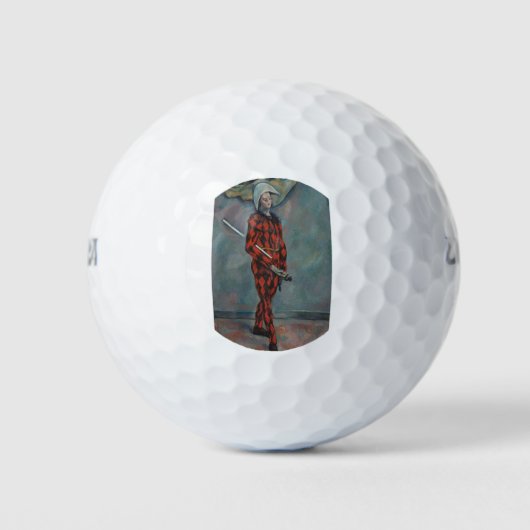 Harlequin (Joker) (von Paul Cézanne) Golfball (Vorderseite)