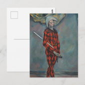 Harlequin (Joker) (von Paul Cézanne) Postkarte (Vorne/Hinten)