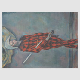 Harlequin (Joker) (von Paul Cézanne) Seidenpapier