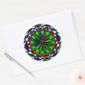 Harlequin Kariert Nr. 3 (Stickers) Runder Aufkleber (Umschlag)