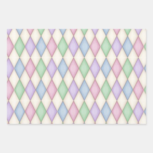 Harlequin Karo Mittelalterliche Messe Geschenkpapier Set (Vorderseite 2)