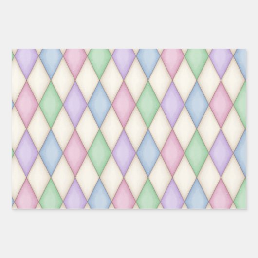 Harlequin Karo Mittelalterliche Messe Geschenkpapier Set (Vorderseite)