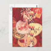 Harlequin Kiss Postkarte (Vorne/Hinten)