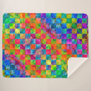 [Harlequin-Krawatte-Färbung] Diamant-Fraktal gepr Sherpadecke