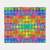 [Harlequin-Krawatte-Färbung] Karond-Fraktal geprüf Fleecedecke (Vorderseite (Horizontal))