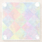 [Harlequin-Krawatte-Färbung] Karond-Fraktal geprüf Glasuntersetzer (Rückseite)