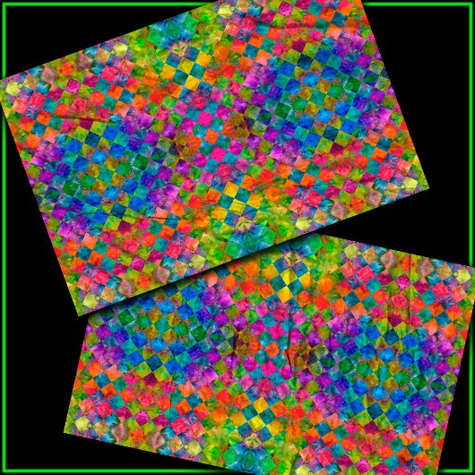 [Harlequin-Krawatte-Färbung] Karond-Fraktal geprüf Seidenpapier