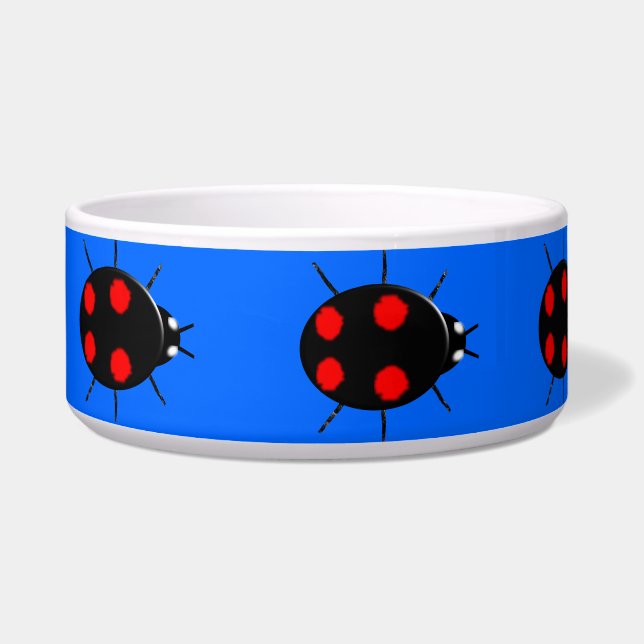 Harlequin Ladybird Dog Bowl Napf (Links)