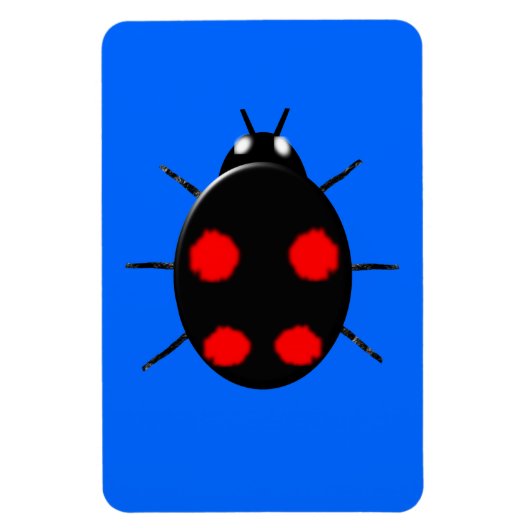 Harlequin Ladybird Premium Magnet (Vertikal)