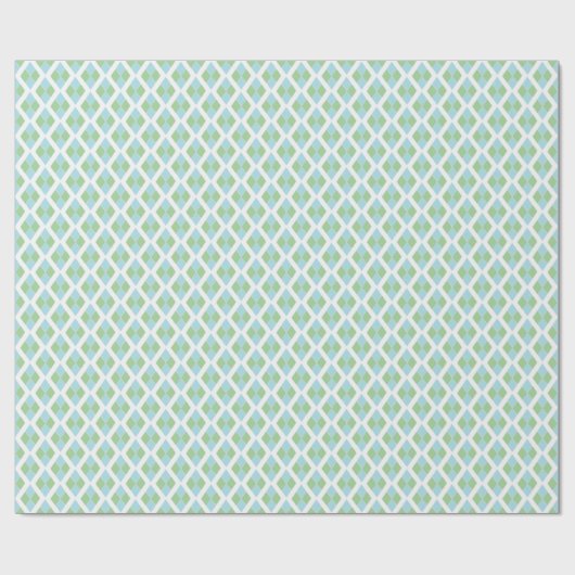 Harlequin Lattice in Green and Aqua Geschenkpapier (Flach)
