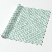 Harlequin Lattice in Green and Aqua Geschenkpapier (Ungerollt)