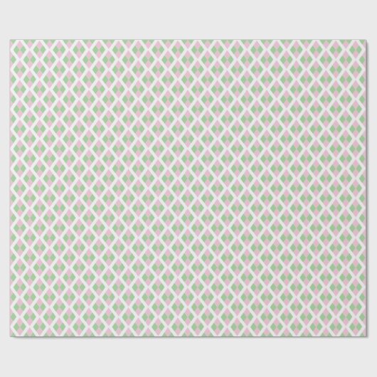 Harlequin Lattice in Pink and Green Geschenkpapier (Flach)