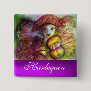 HARLEQUIN lila Amethyst Button